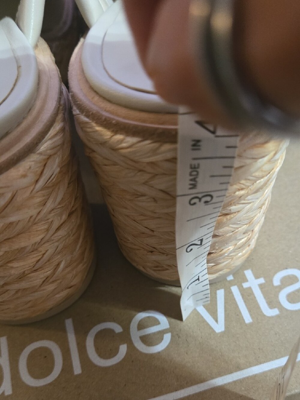 Dolce Vita Cream Leather Espadrille-Style Mule - Picture 5 of 7